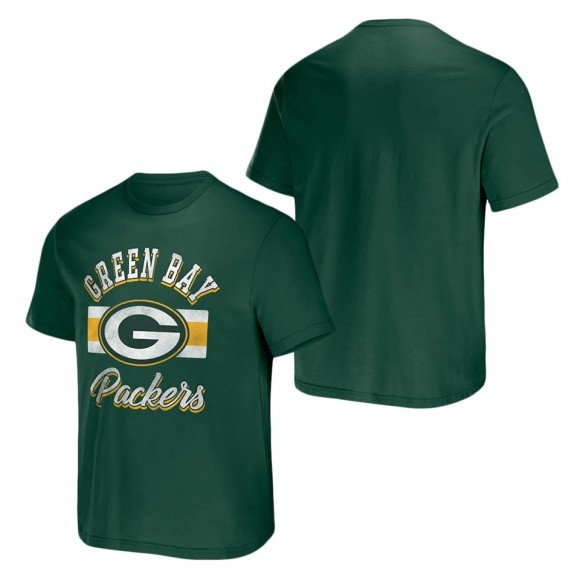 Men's Green Bay Packers NFL x Darius Rucker Collection by Fanatics Green Stripe T-Shirt