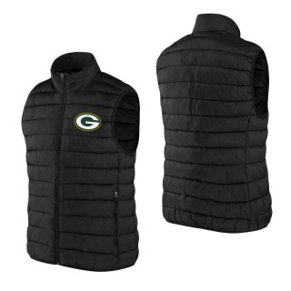 Men's Green Bay Packers NFL x Darius Rucker Collection by Fanatics Black Faux Down Full-Zip Vest