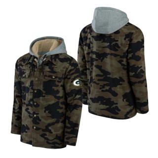 Men's Green Bay Packers NFL x Darius Rucker Collection by Fanatics Camo Canvas Full-Zip Hoodie