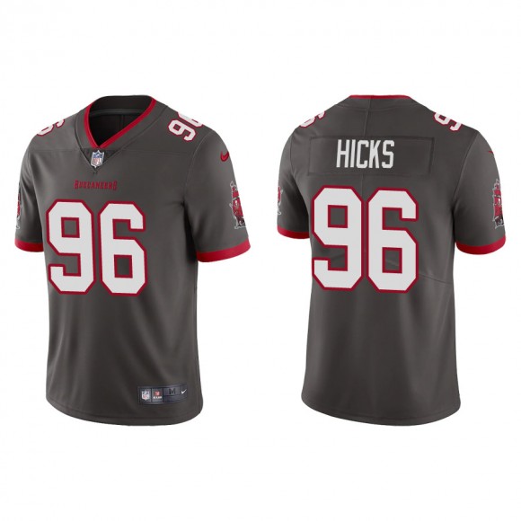 Men's Tampa Bay Buccaneers Hicks Pewter Vapor Limited Jersey