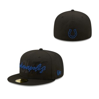 Indianapolis Colts Black 2022 NFL Draft 59FIFTY Fitted Hat