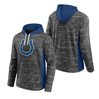Men's Indianapolis Colts Fanatics Branded Heathered Charcoal Royal Instant Replay Pullover Hoodie
