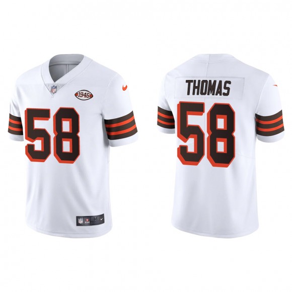 Men's Browns Isaiah Thomas White 1946 Collection Limited Jersey