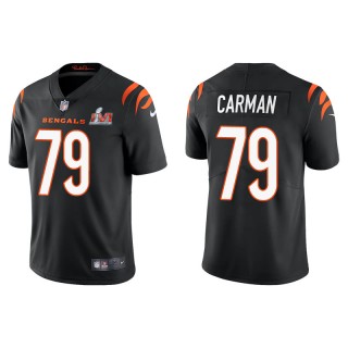 Super Bowl LVI Jackson Carman Bengals Black Vapor Limited Jersey