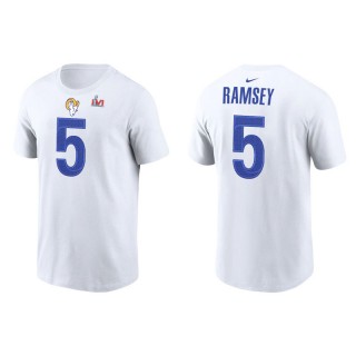 Jalen Ramsey Rams Super Bowl LVI  Men's White T-Shirt