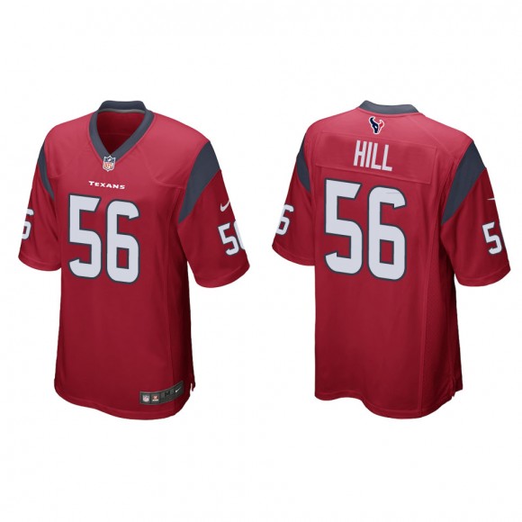 Texans Jamal Hill Red Game Jersey