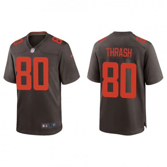 Browns Jamari Thrash Brown Alternate Game Jersey