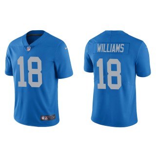Men's Lions Jameson Williams Blue 2022 NFL Draft Vapor Limited Jersey