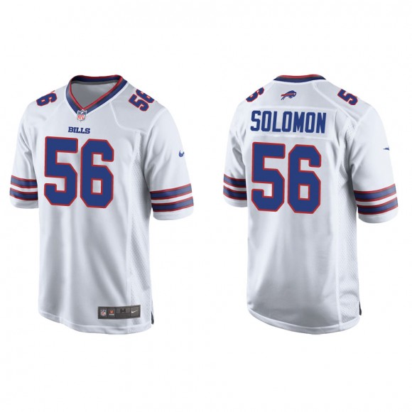 Bills Javon Solomon White Game Jersey