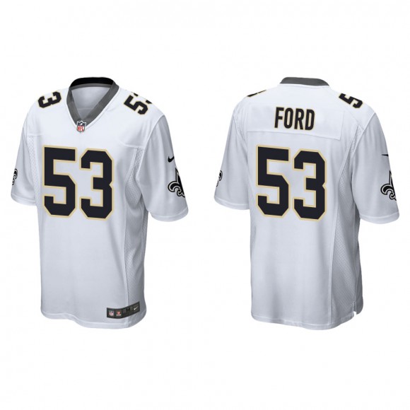 Saints Jaylan Ford White Game Jersey