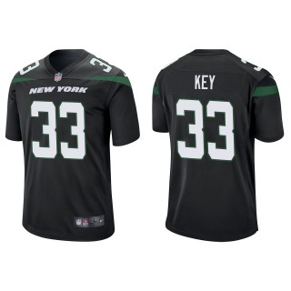 Jets Jaylen Key Black Game Jersey