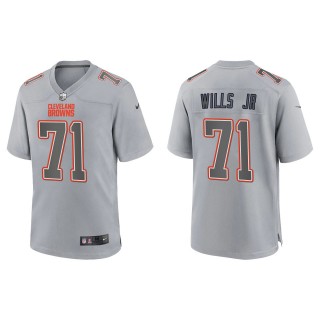 Men's Jedrick Wills Cleveland Browns Gray Atmosphere Fashion Game Jersey