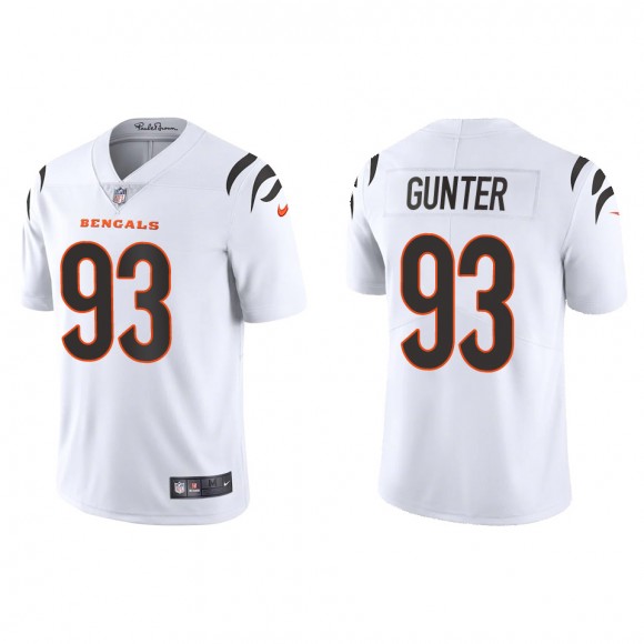 Men's Bengals Jeffrey Gunter White Vapor Limited Jersey