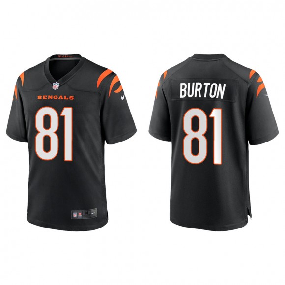 Bengals Jermaine Burton Black Game Jersey