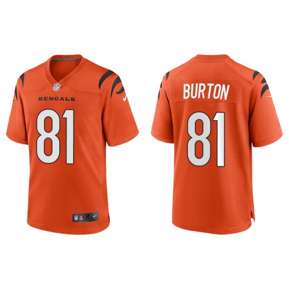 Bengals Jermaine Burton Orange Game Jersey