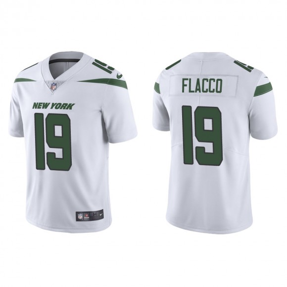 Joe Flacco Jersey Jets White Vapor Limited