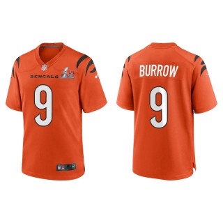 Super Bowl LVI Joe Burrow Bengals Orange Game Jersey