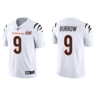 Super Bowl LVI Joe Burrow Bengals White Vapor Limited Jersey