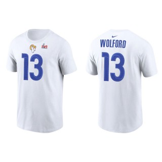John Wolford Rams Super Bowl LVI  Men's White T-Shirt