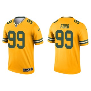 Men's Packers Jonathan Ford Gold Inverted Legend Jersey