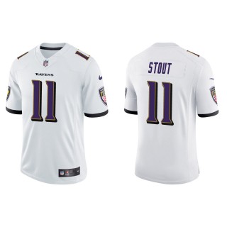 Men's Ravens Jordan Stout White Vapor Limited Jersey