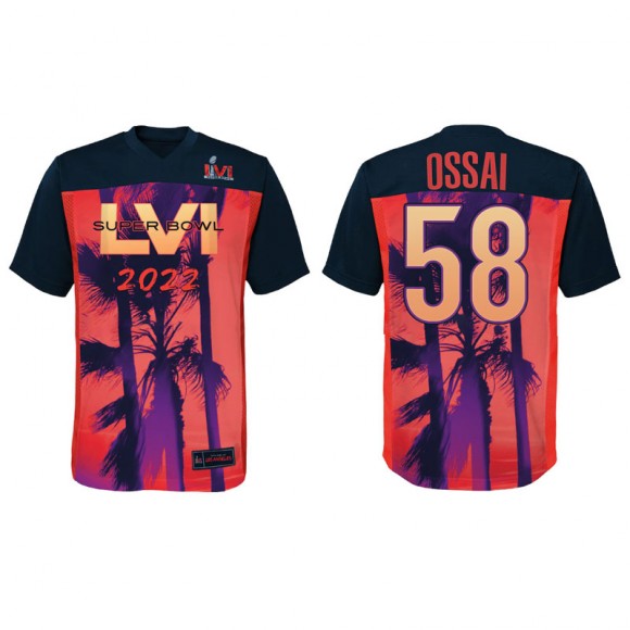 Joseph Ossai Bengals Super Bowl LVI Game Men's Red Black Jersey