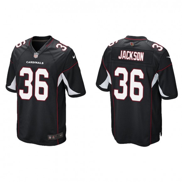 Men's Arizona Cardinals Josh Jackson Black Alternate Game Jersey