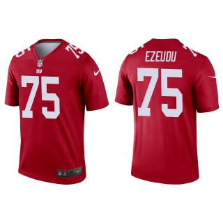 Men's Giants Joshua Ezeudu Red 2022 NFL Draft Inverted Legend Jersey