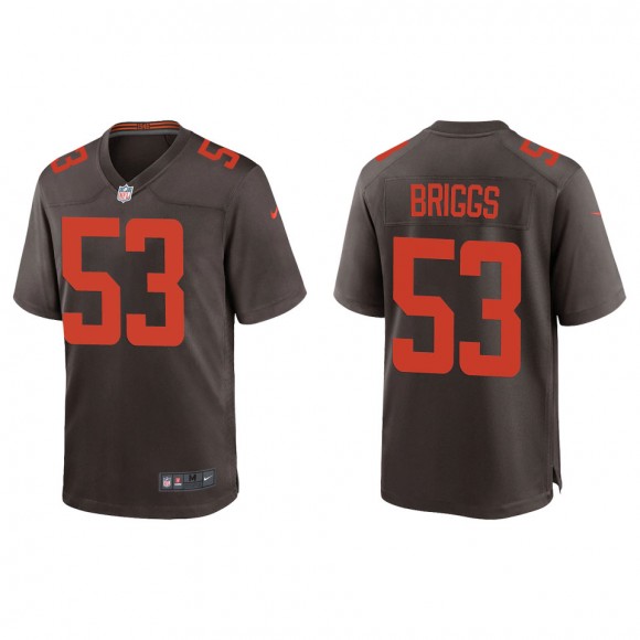 Browns Jowon Briggs Brown Alternate Game Jersey