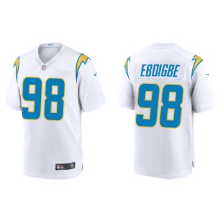 Chargers Justin Eboigbe White Game Jersey