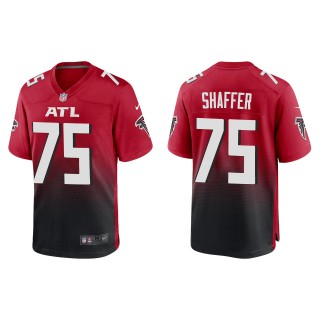 Men's Falcons Justin Shaffer Red 2022 NFL Draft Game Jersey