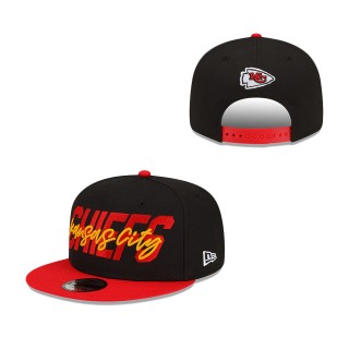 Kansas City Chiefs Black Red 2022 NFL Draft 9FIFTY Snapback Adjustable Hat