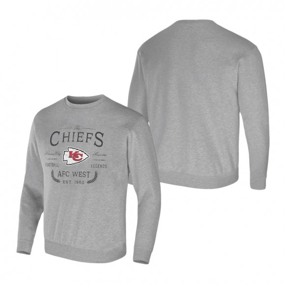 Men's Kansas City Chiefs NFL x Darius Rucker Collection by Fanatics Heather Gray Pullover Sweatshirt