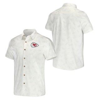 Men's Kansas City Chiefs NFL x Darius Rucker Collection by Fanatics White Woven Button-Up T-Shirt