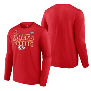 Men's Kansas City Chiefs Fanatics Branded Red 2022 AFC Champions Team Slogan Long Sleeve T-Shirt