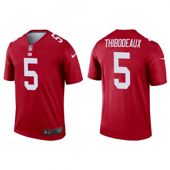 Men's Giants Kayvon Thibodeaux Red 2022 NFL Draft Inverted Legend Jersey