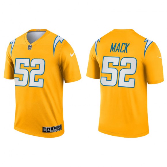 Men's Chargers Khalil Mack Gold Inverted Legend Jersey