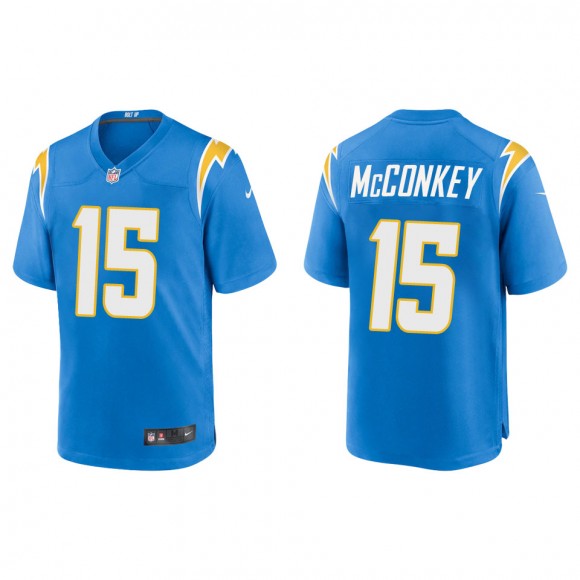 Chargers Ladd McConkey Powder Blue Game Jersey