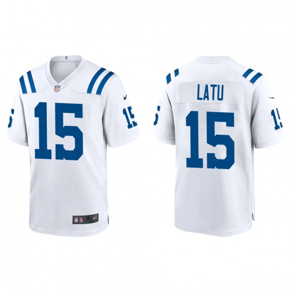 Colts Laiatu Latu White Game Jersey