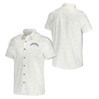 Men's Los Angeles Chargers NFL x Darius Rucker Collection by Fanatics White Woven Button-Up T-Shirt