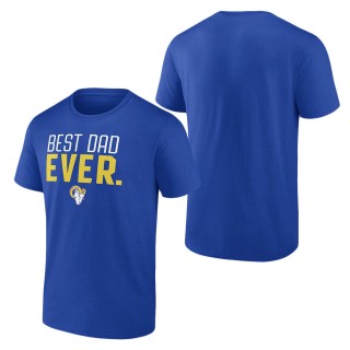 Men's Los Angeles Rams Fanatics Branded Royal Best Dad Ever Team T-Shirt