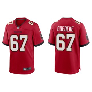Men's Buccaneers Luke Goedeke Red 2022 NFL Draft Game Jersey