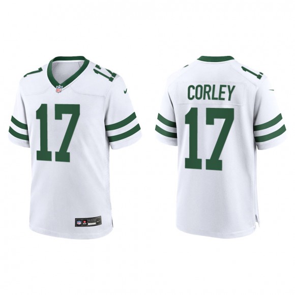 Jets Malachi Corley White Legacy Game Jersey