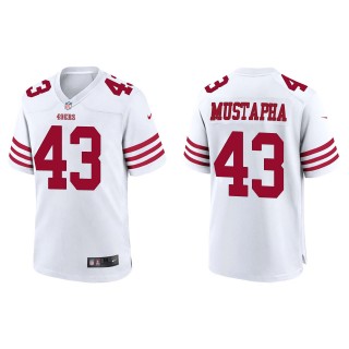 49ers Malik Mustapha White Game Jersey