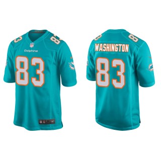 Dolphins Malik Washington Aqua Game Jersey