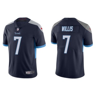 Men's Titans Malik Willis Navy 2022 NFL Draft Vapor Limited Jersey