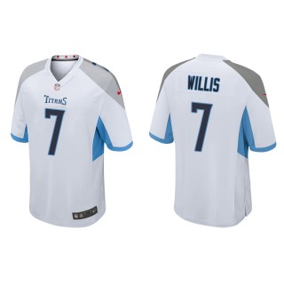 Men's Titans Malik Willis White 2022 NFL Draft Game Jersey