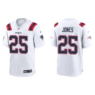 Men's New England Patriots Marcus Jones White Game Jersey