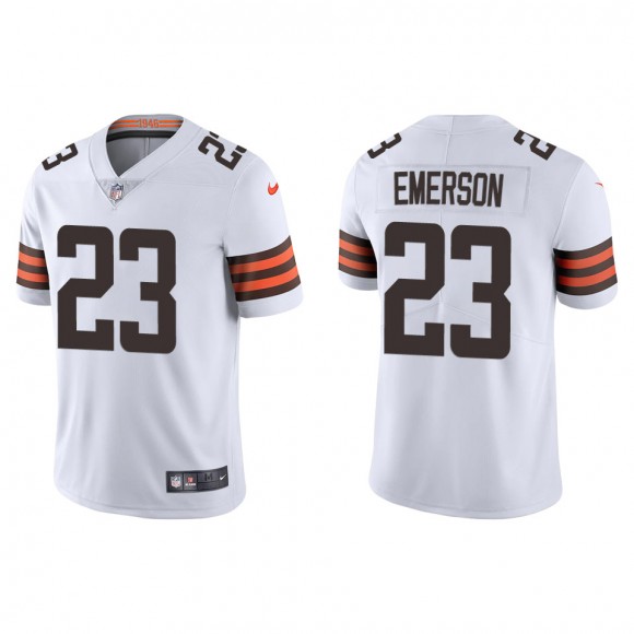 Men's Browns Martin Emerson White Vapor Limited Jersey