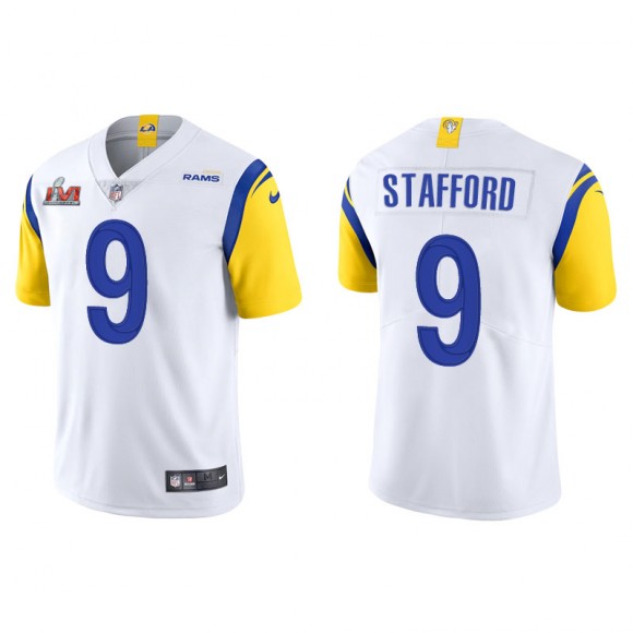 Super Bowl LVI Matthew Stafford Rams White Vapor Limited Jersey